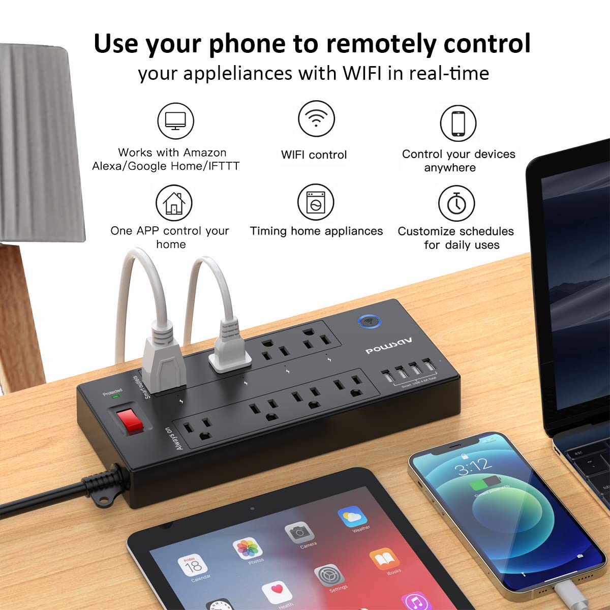 POWSAV angled view with 6 ft cord visible for flexible placement
