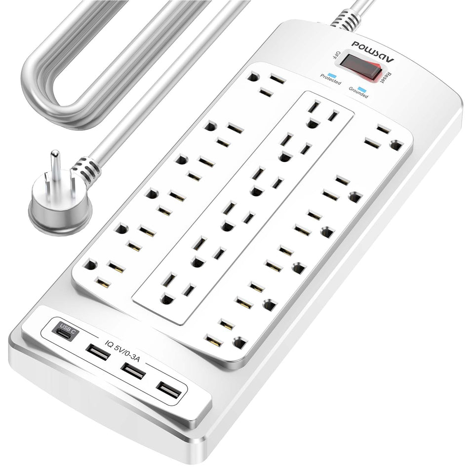 POWSAV front view showing 18 outlets for high-capacity power distribution
