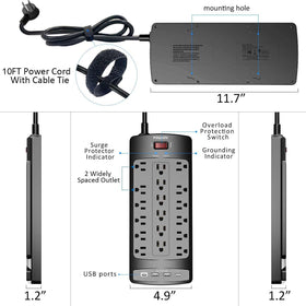 POWSAV retail box and instruction manual for quick setup and warranty info
