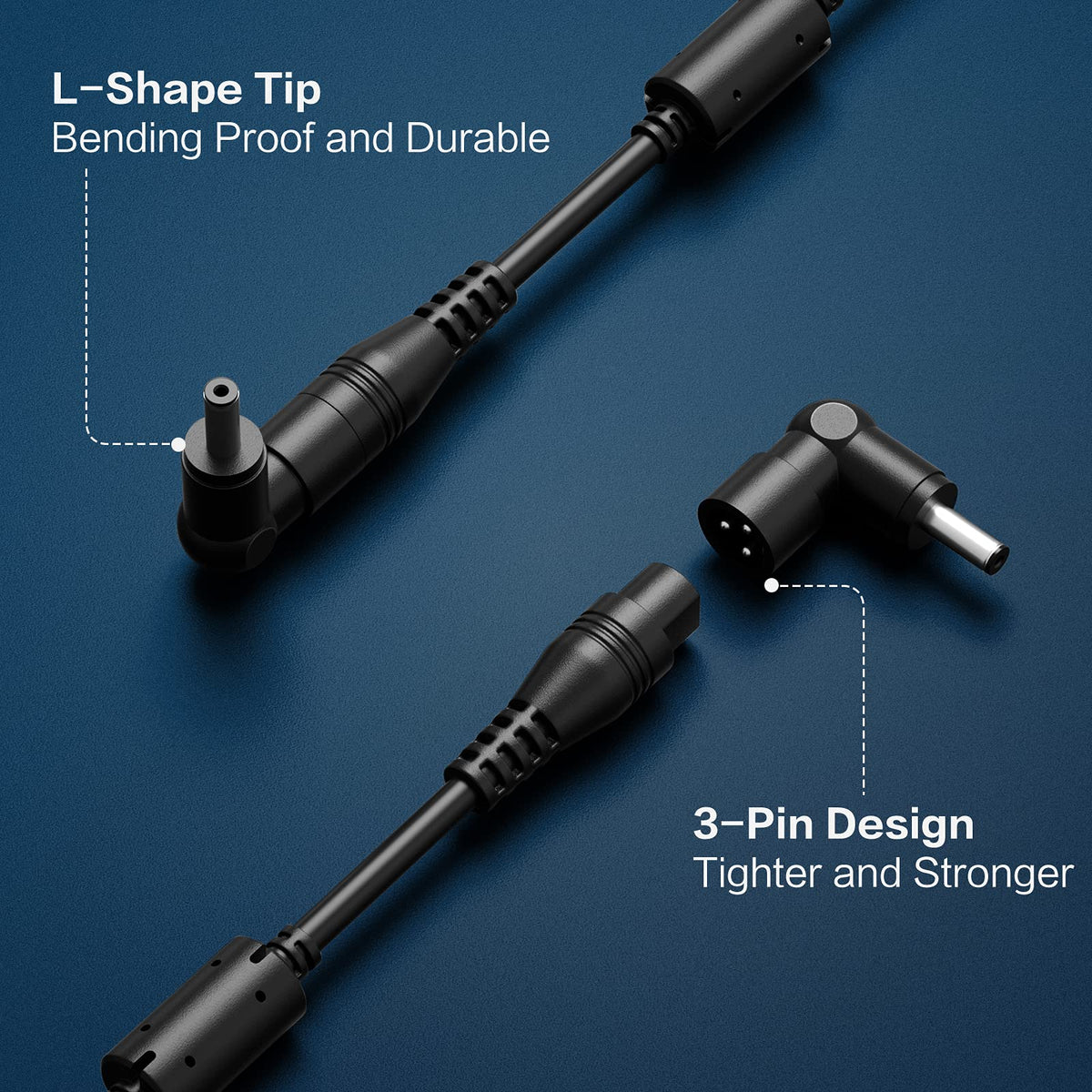 Powseed charger cable connection close-up demonstrates snug plug-in versatility