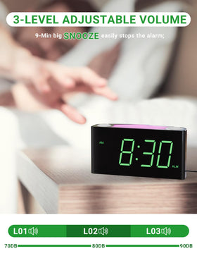 PPLEE alarm clock snooze feature for a customizable wake-up rhythm