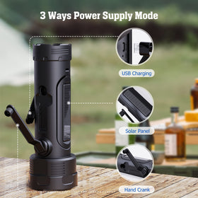PPLEE emergency radio 3000mAh power bank keeps phones charged during outages.