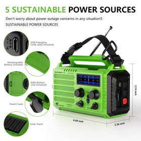 PPLEE hand crank close-up demonstrating manual charging in emergencies