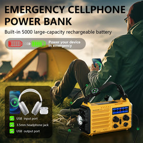 PPLEE hand crank being turned, manual power generation during outages