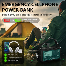 PPLEE solar panel and hand crank for off-grid recharging reliability
