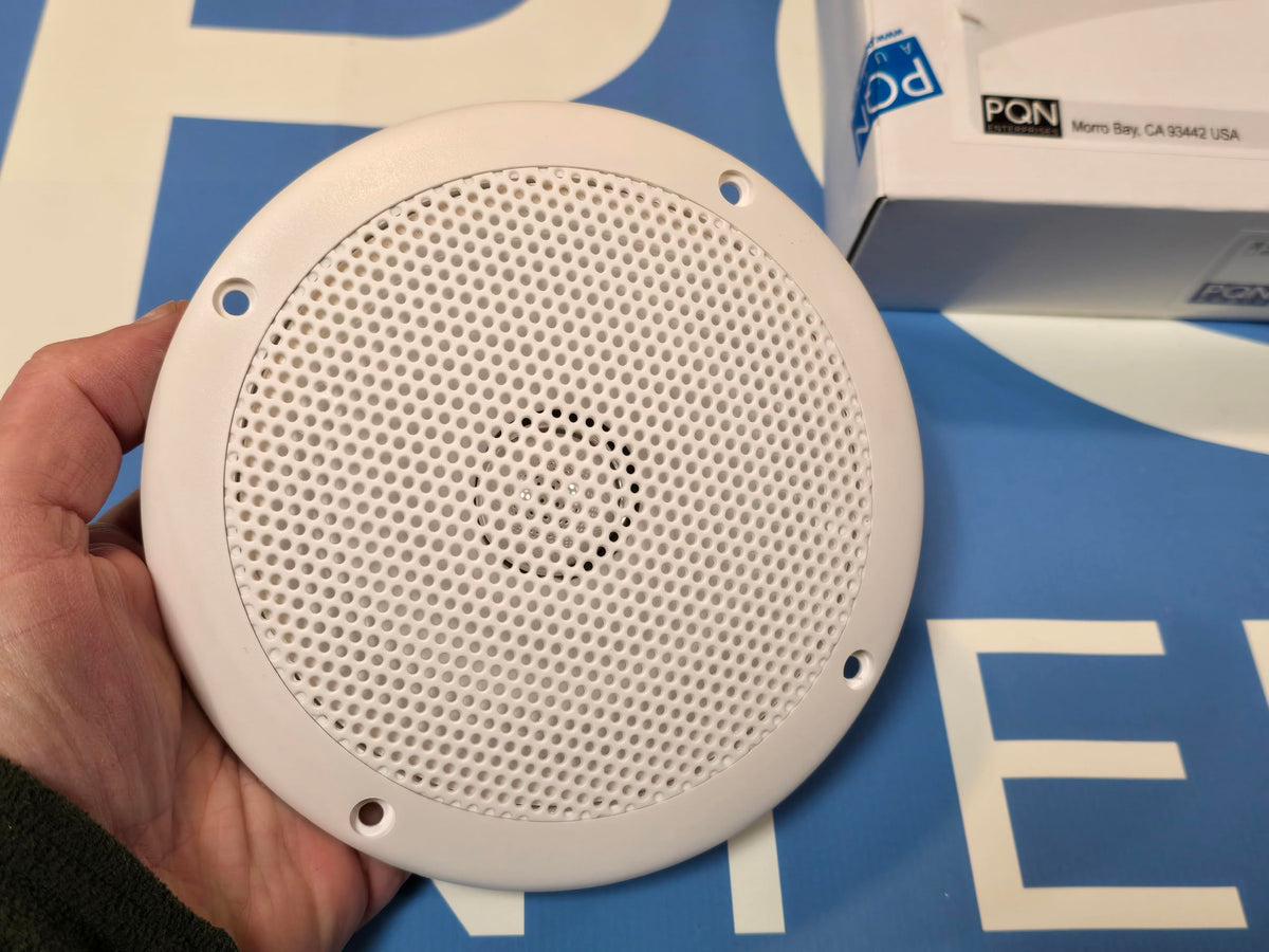 PQN Audio ECO50-4W in boat cabin setup demonstrates versatile mounting options