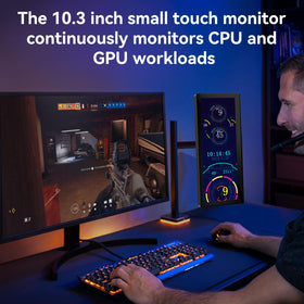 Prechen 10.3-inch monitor with 90-degree stand for adjustable placement.