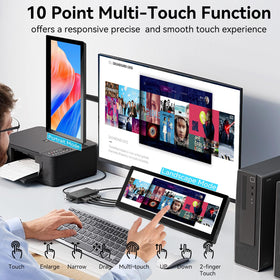 Prechen 10.3-inch monitor built-in speakers for compact sound.
