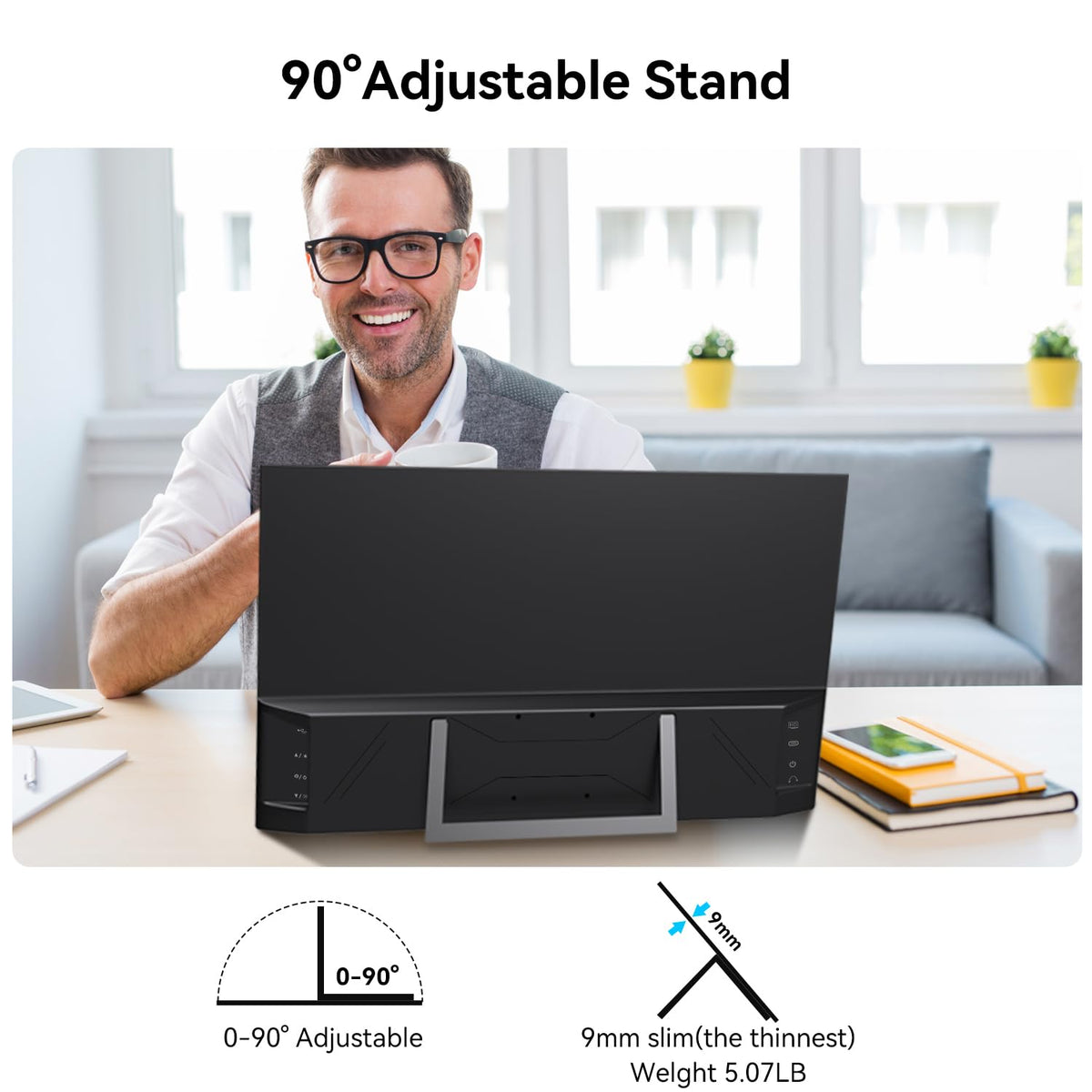 Prechen 23.8 inch monitor VESA mount ready for flexible placement.