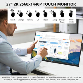 Prechen monitor ports area highlights USB-C and HDMI connectivity for seamless setup.
