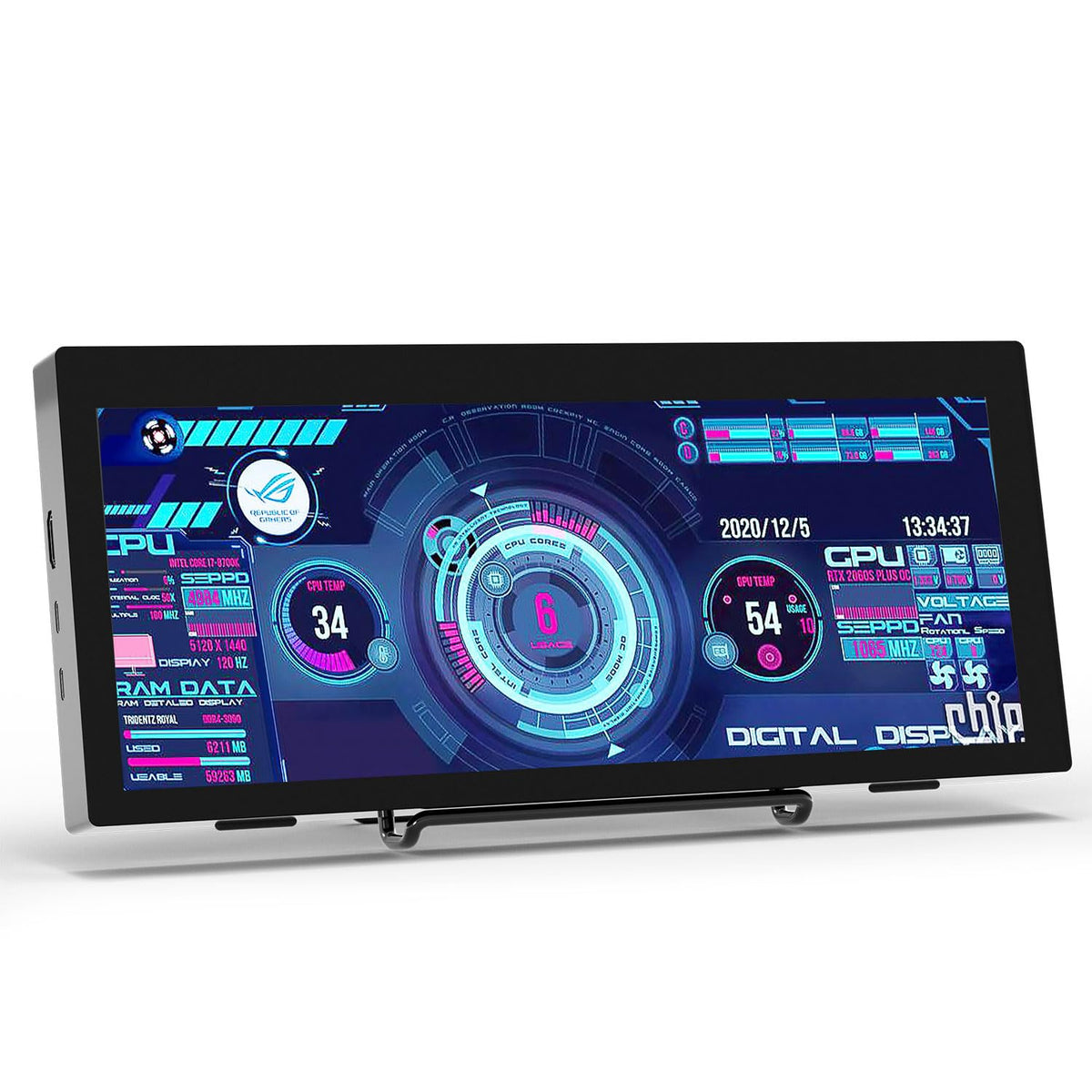 Prechen front view showing metal frame and stretched screen, durable travel-ready benefit