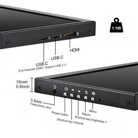 Prechen IPS 1920x720 display delivers crisp visuals for on-the-go work.