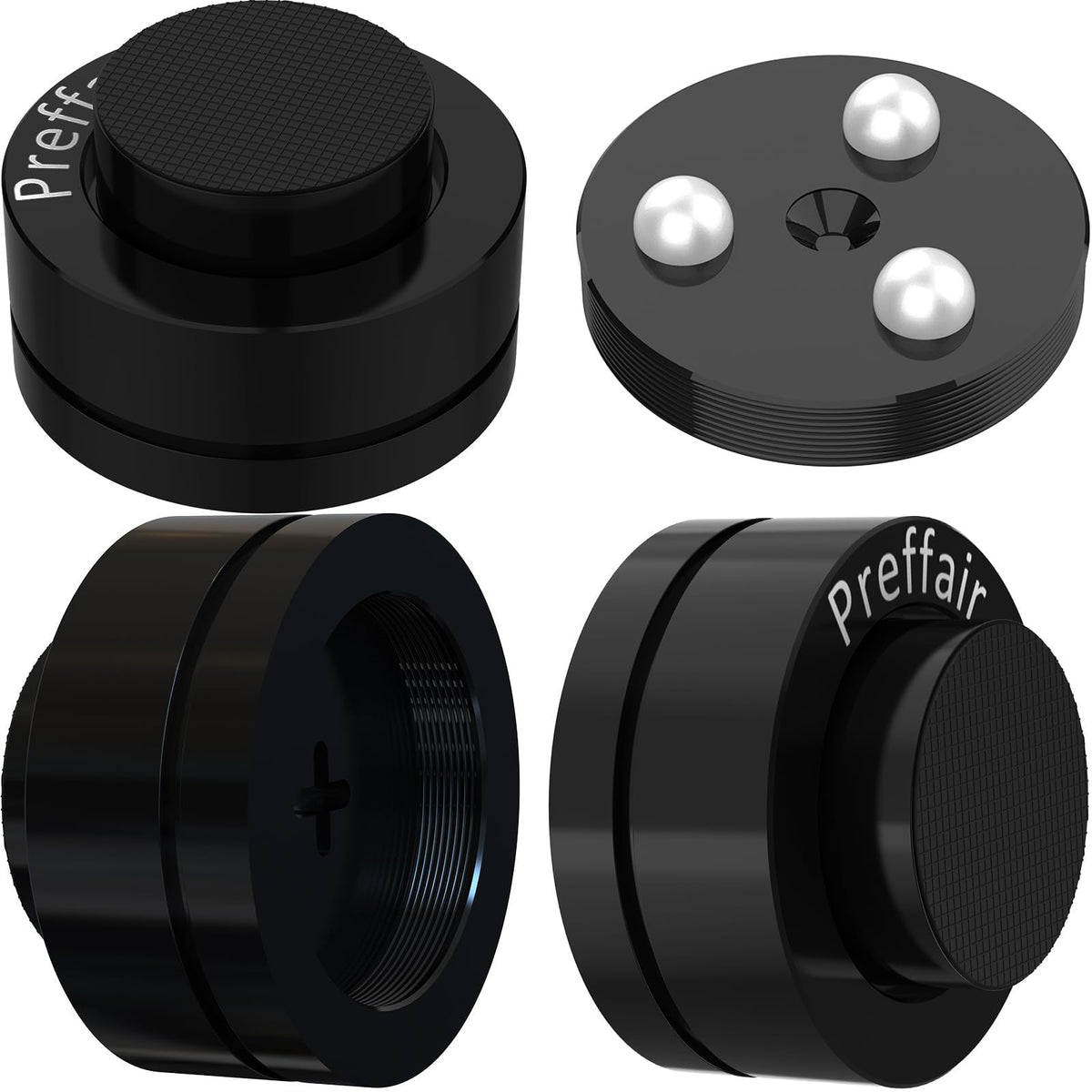 Preffair aluminum alloy turntable feet for stable contact and vibration damping