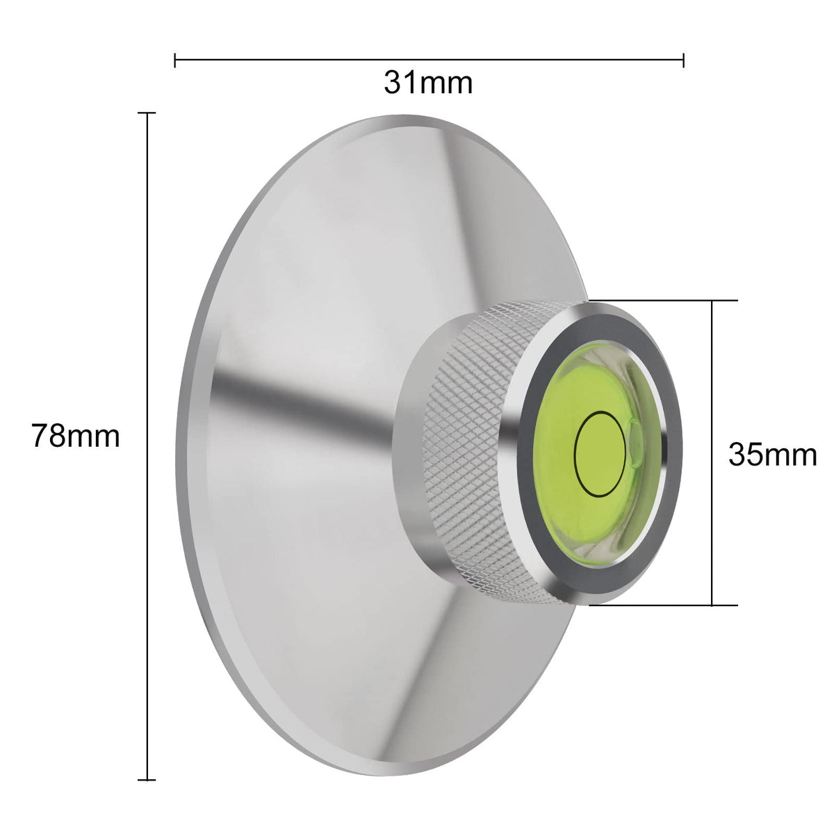 Preffair aluminum turntable weight provides durable stabilization for vinyl records