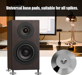 Preffair used beneath a turntable showing reduced vibration transfer for clearer playback and tighter bass