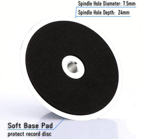 Portable weight with low profile fits under record player lid.