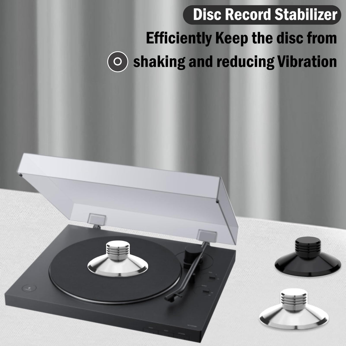 Soft pad protection shields vinyl surfaces during installation.