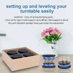 Preffair feet mounted on speaker for tighter bass and stability