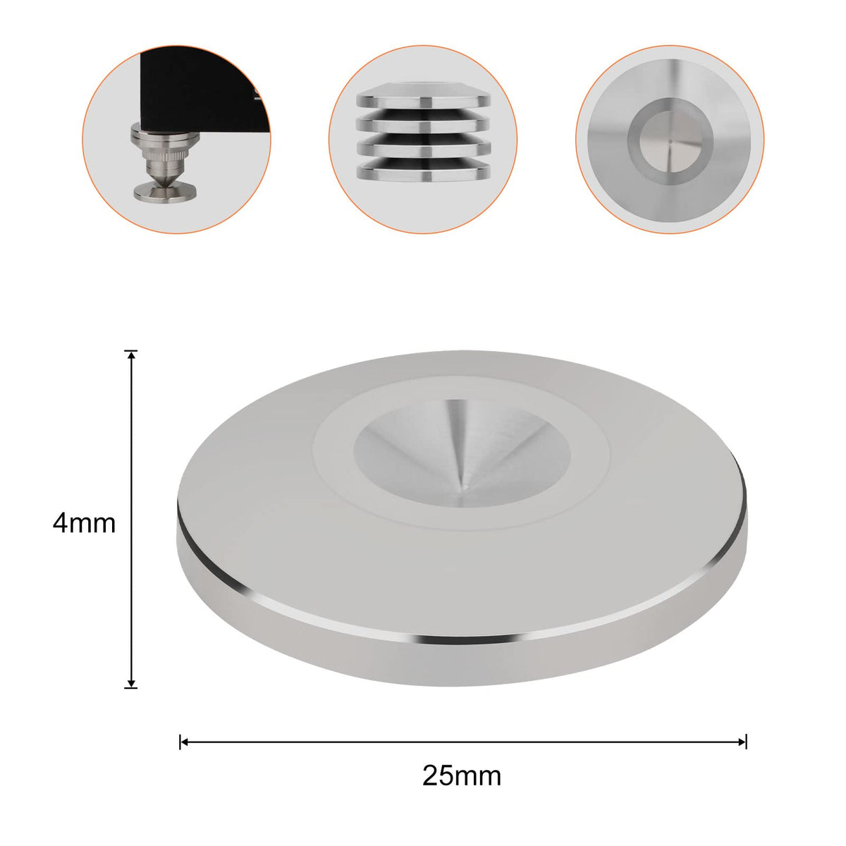 Preffair close-up of CNC-machined stainless steel texture highlighting high-density surface for vibration damping