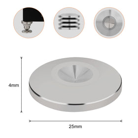 Preffair close-up of CNC-machined stainless steel texture highlighting high-density surface for vibration damping