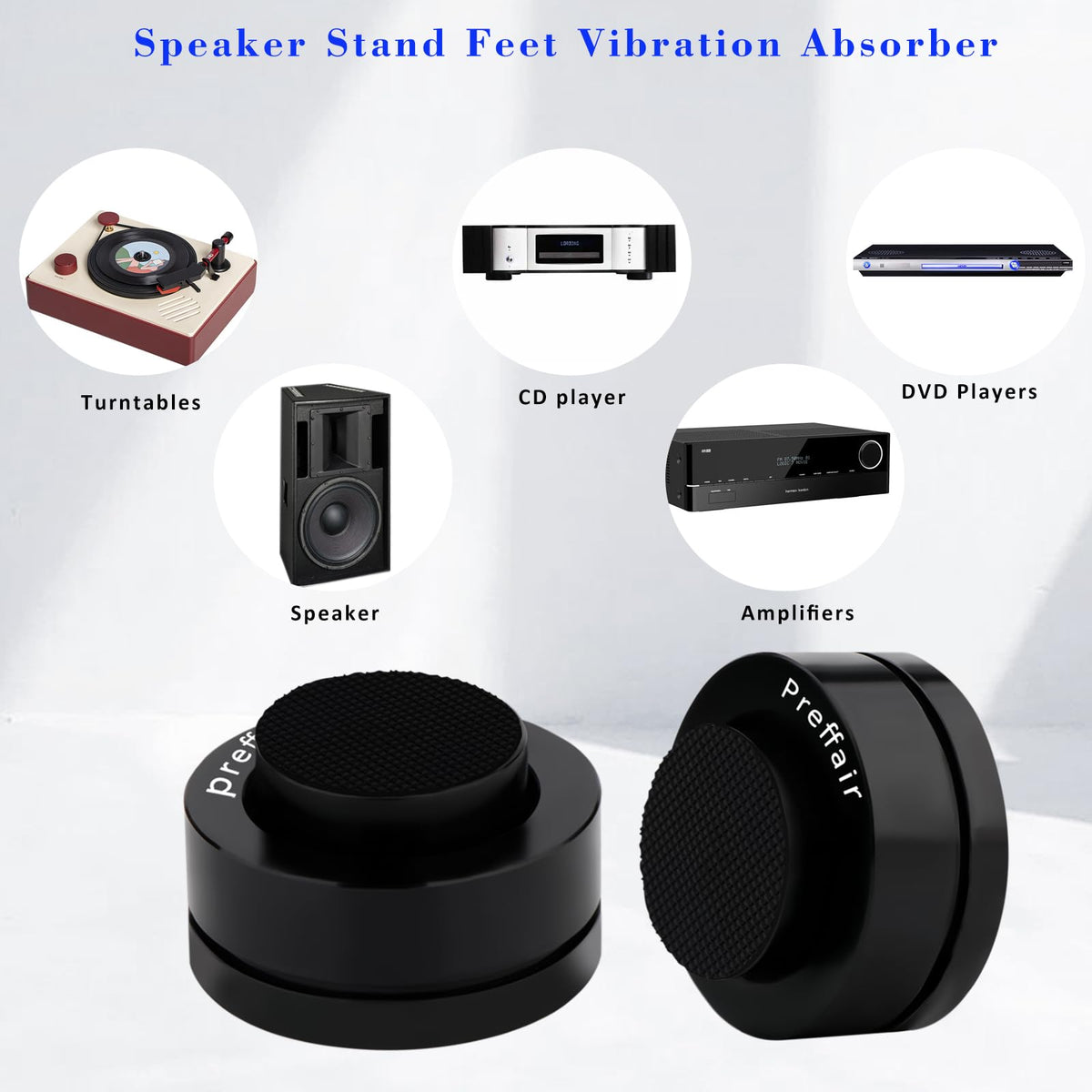 Four-piece packaging of Preffair isolation feet for quick setup