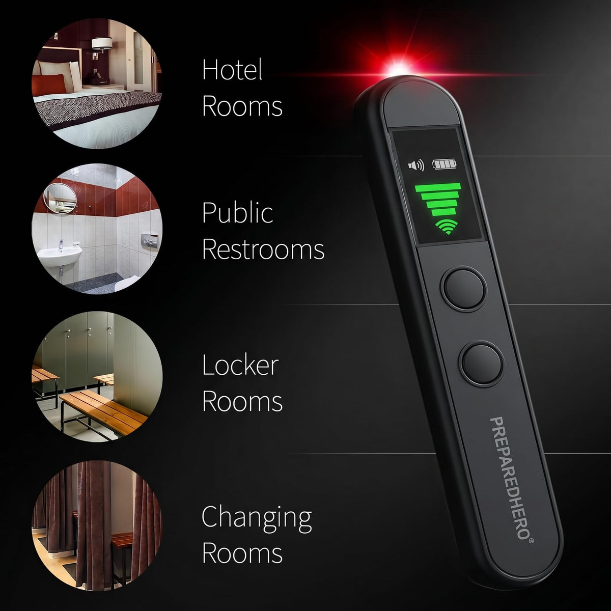 Prepared Hero Privacy Pen door motion alarm alerts on door movement.