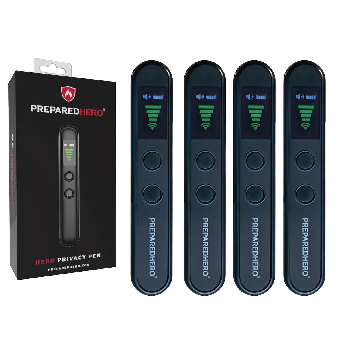 Prepared Hero Privacy Pen detects wireless signals during a room sweep for privacy.