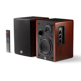 PreSonus Eris Accent left speaker in wood finish delivering rich stereo sound.