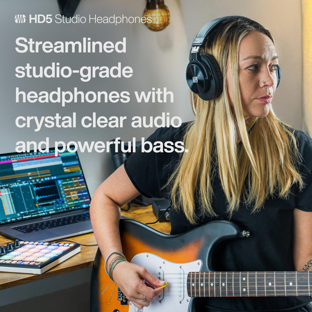 PreSonus HD5 earcup close-up highlighting cushion texture and isolation benefits