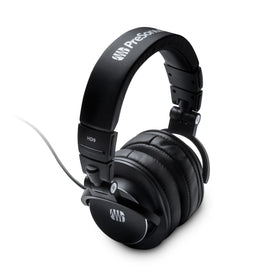 Presonus HD9 headphones close-up showing closed-back isolation for studio monitoring.