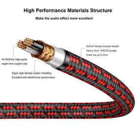 Primeda cable next to ruler showing 9.8ft length and flexible reach advantage