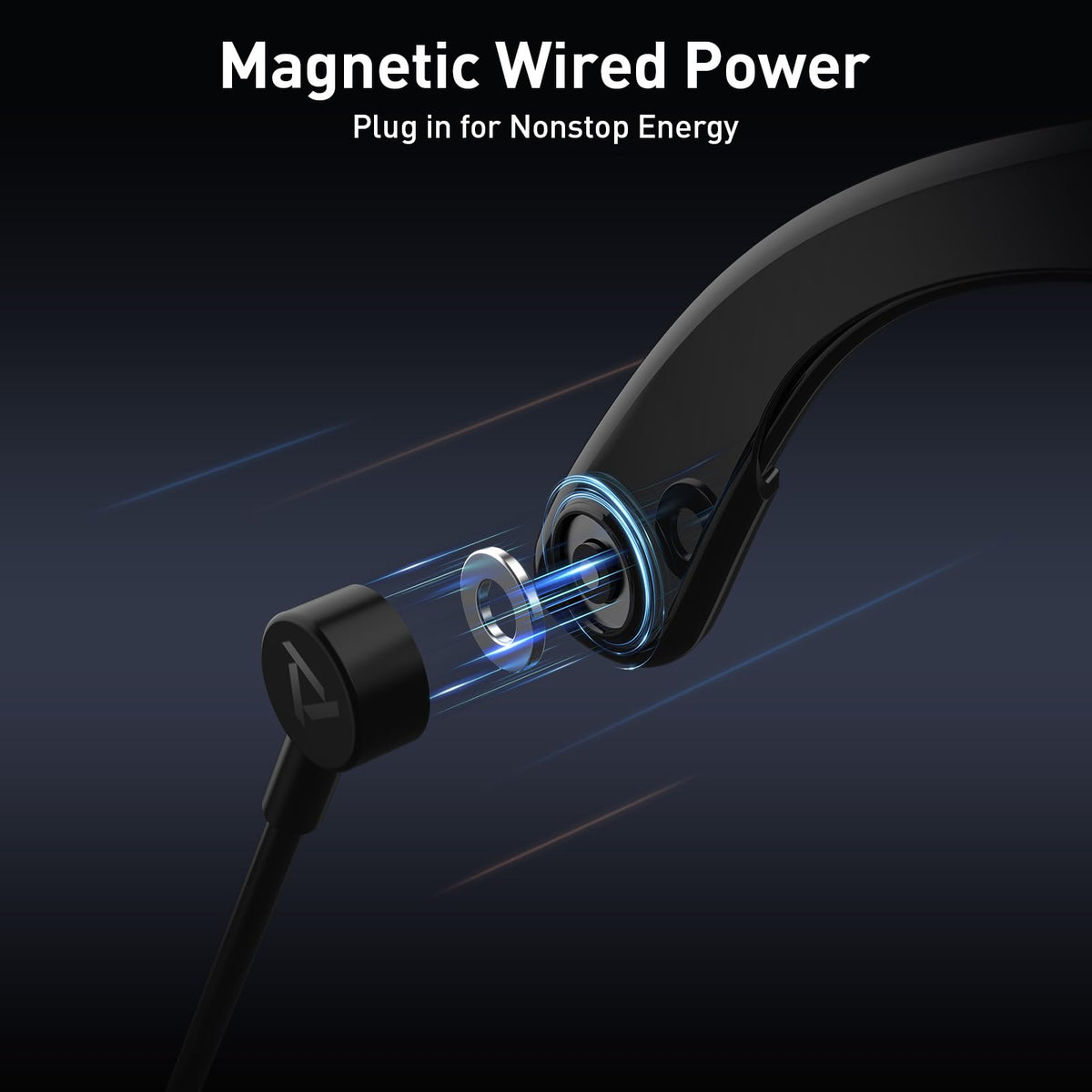 PRISMXR Carina C2 magnetic snap-and-go interface for secure connection during long recording sessions.