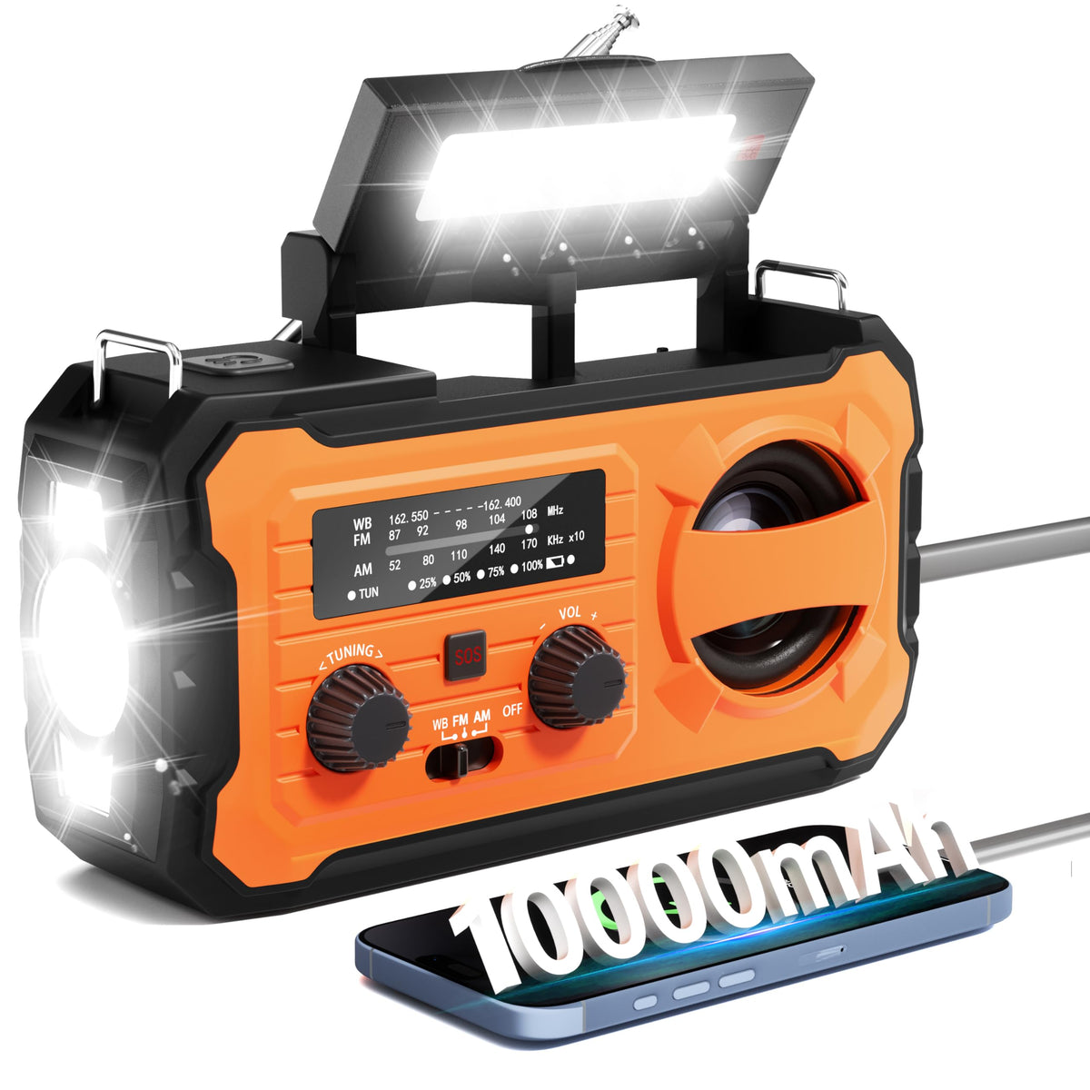 Pristar front view showing radio face and controls for easy operation