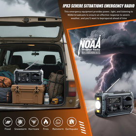 Pristar hand crank being turned to generate emergency power on demand