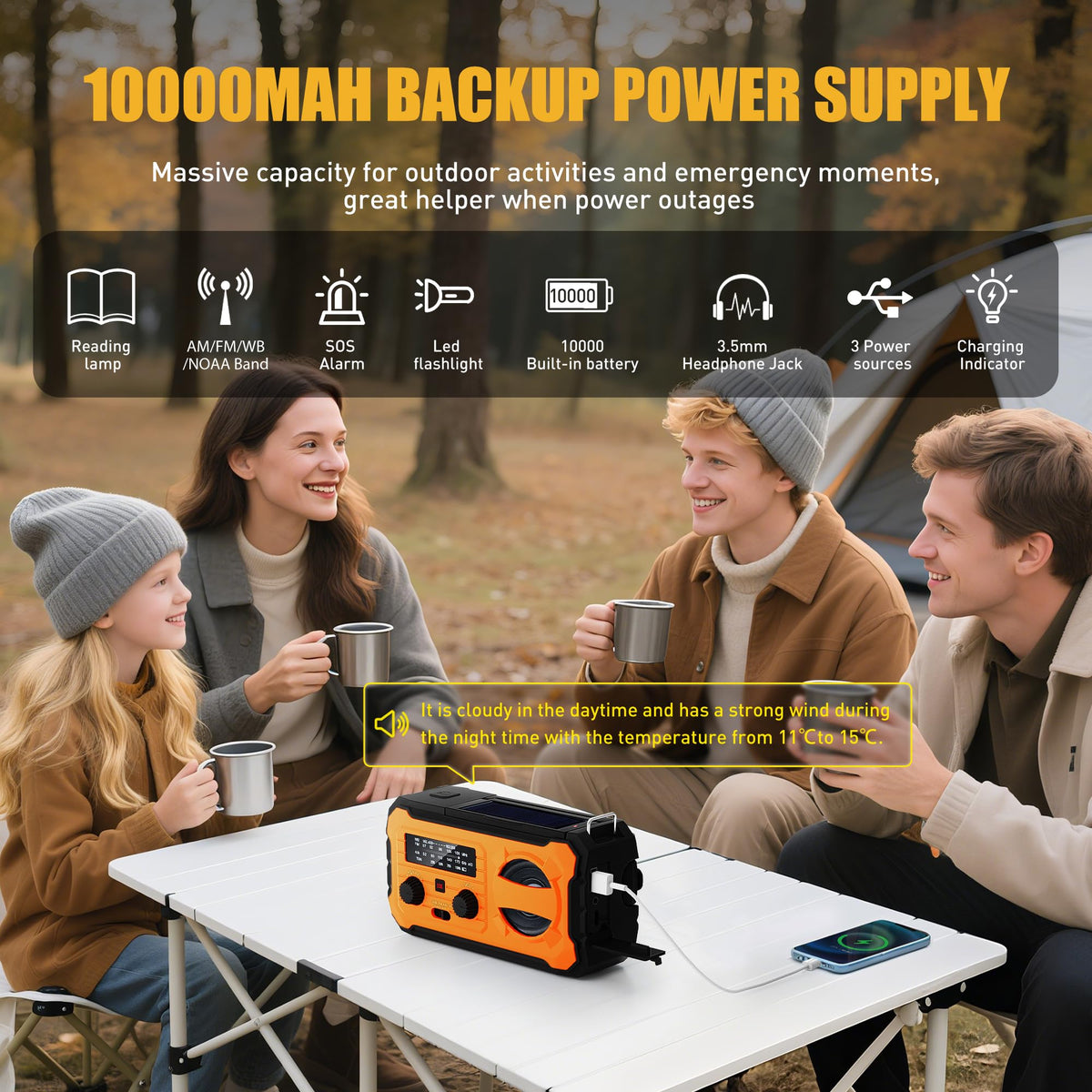 Pristar top solar panel capturing sunlight to recharge battery