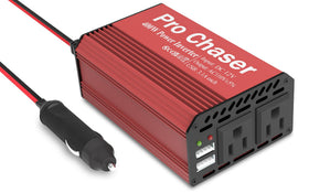 Pro Chaser 400W inverter front view showing controls and outlets