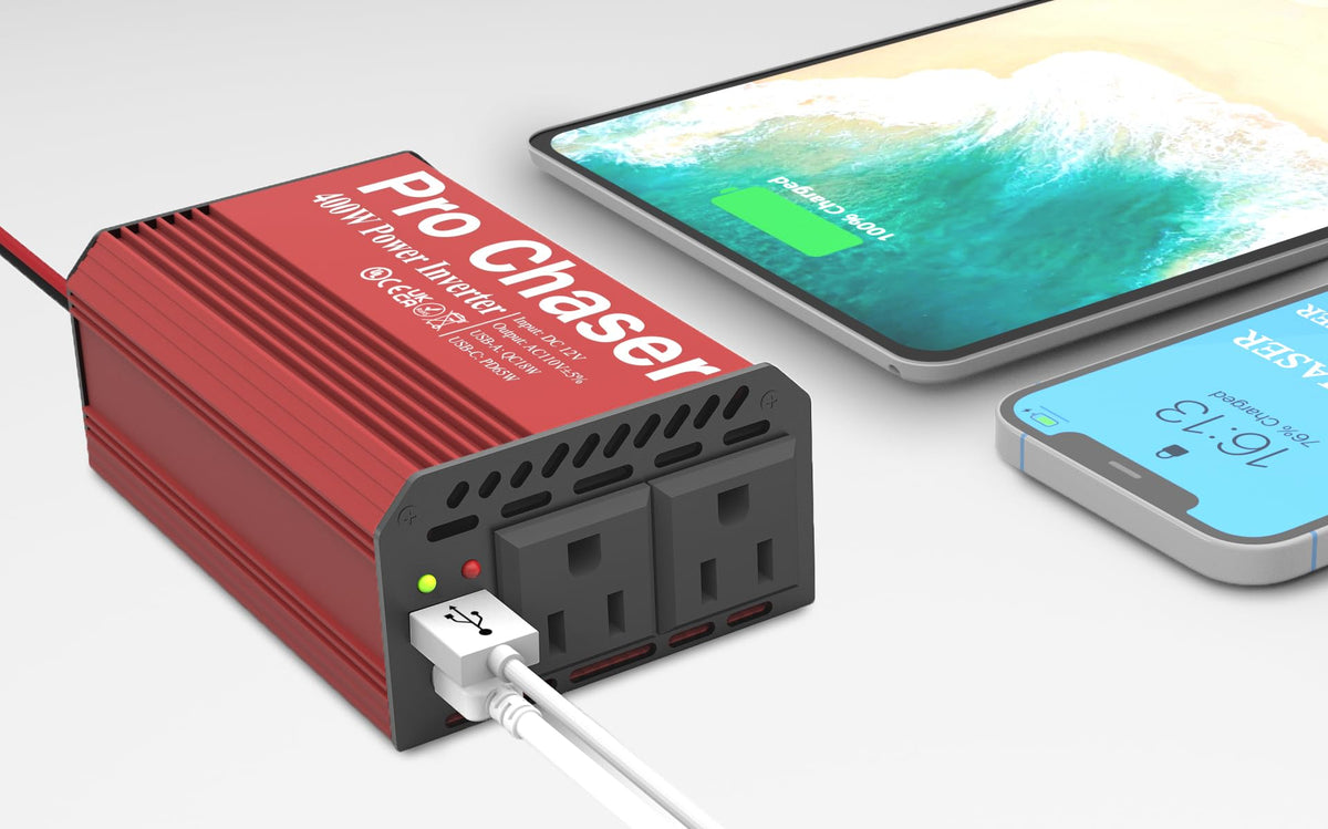 Pro Chaser compact size held in hand for easy portability on trips