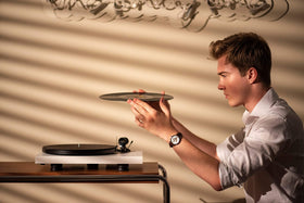 Pro-Ject Debut Carbon EVO speed selector controls for versatile RPM options.