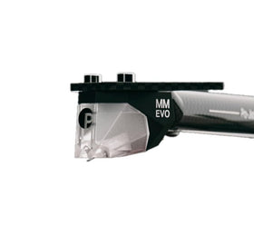 Pro-Ject Debut EVO 2 tonearm and cartridge showcasing premium build and precise tracking in action