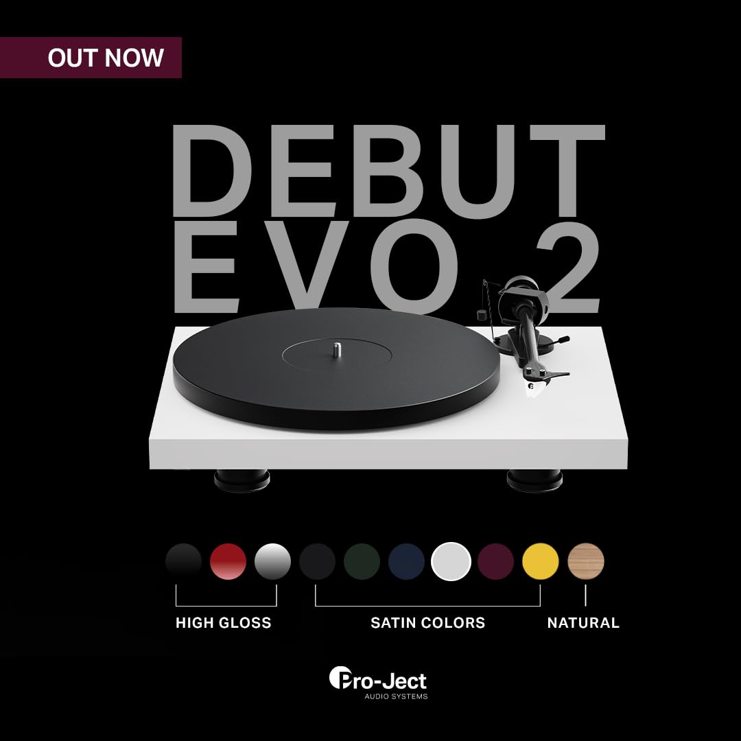 Pro-Ject Debut EVO 2 anti-magnetic platter close-up underlines low noise potential.