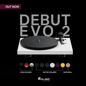 Pro-Ject Debut EVO 2 anti-magnetic platter close-up underlines low noise potential.