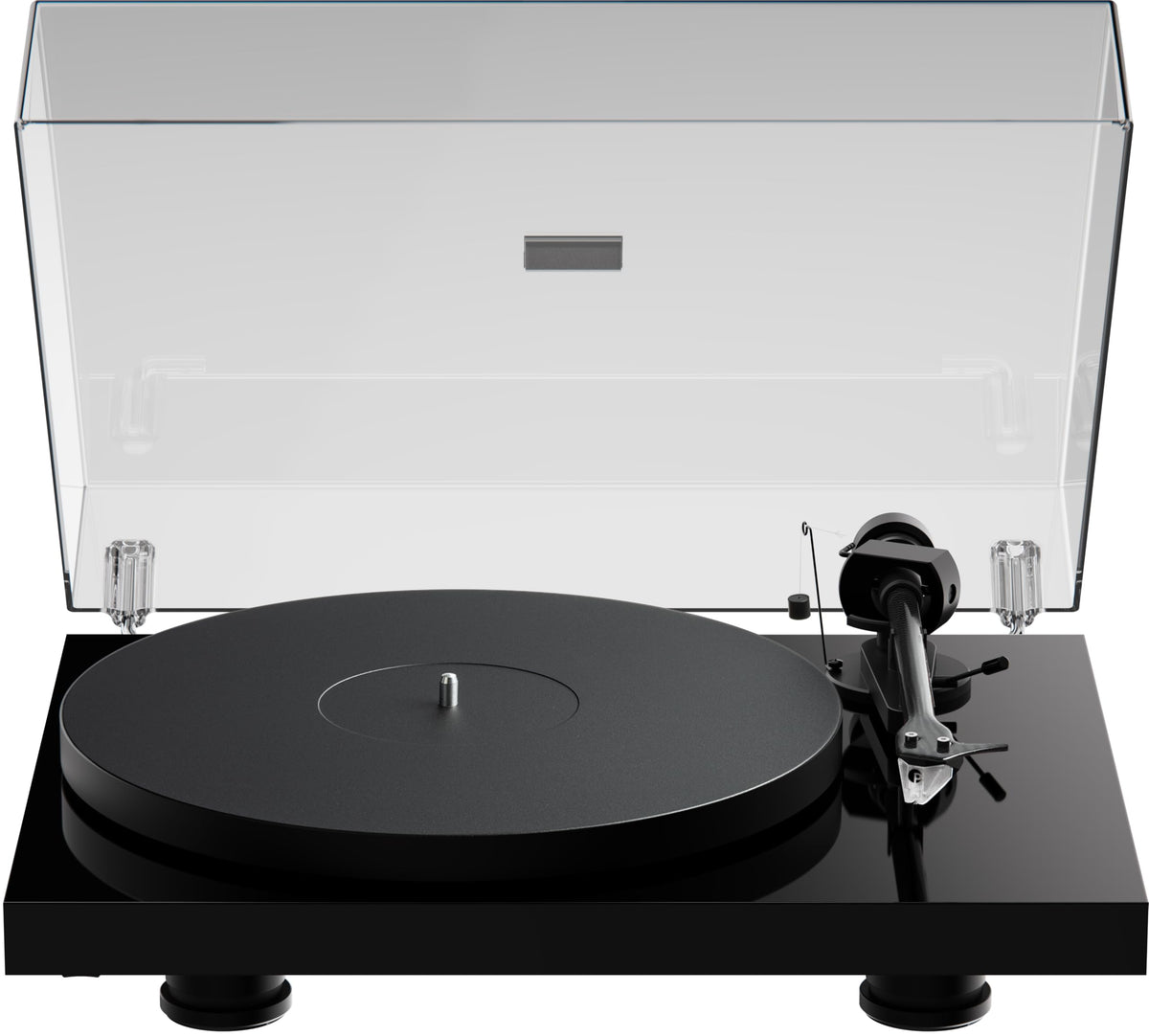 Pro-Ject Debut EVO 2 turntable in black shows refined design for premium vinyl playback