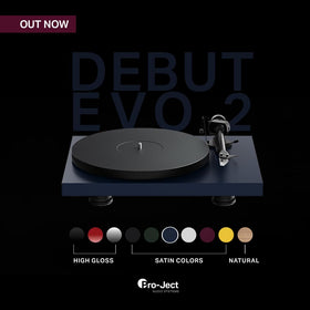 Pro-Ject EVO chassis with precision-machined parts reduces vibrations for stable playback.