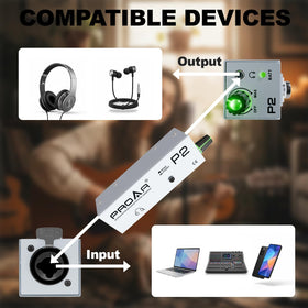 PROAR P2 3.5mm output setup for reliable headphone connections