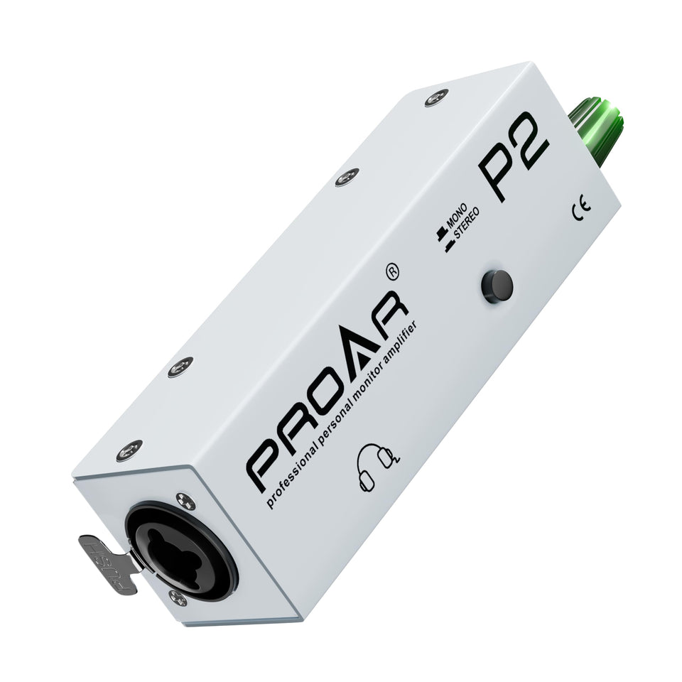 PROAR P2 headphone amplifier front view for compact live monitoring