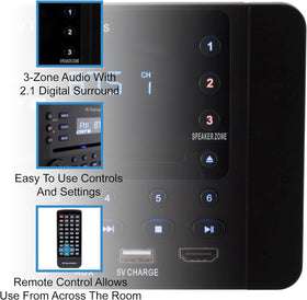 ProAuto iRV63 digital surround sound with optical SPDIF input for clear cabin audio.
