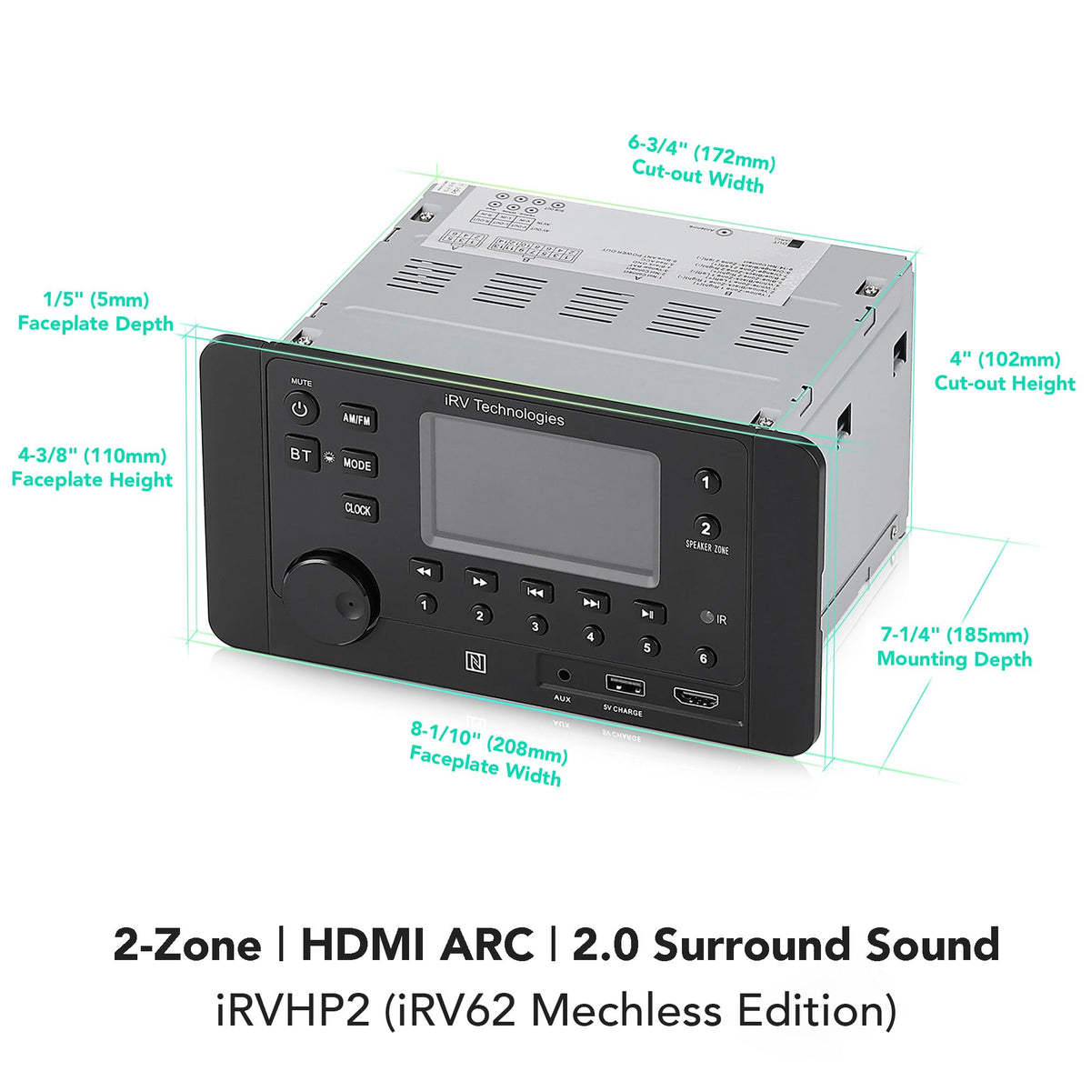 ProAuto iRVHP2 HDMI ARC port enabling TV sound integration