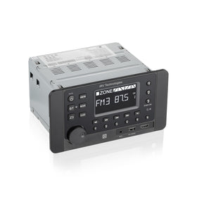 ProAuto iRVHP3 front panel with 215W output for powerful RV audio.