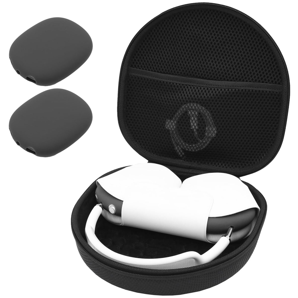 ProCase AirPods Max case front view showing protective shell during travel