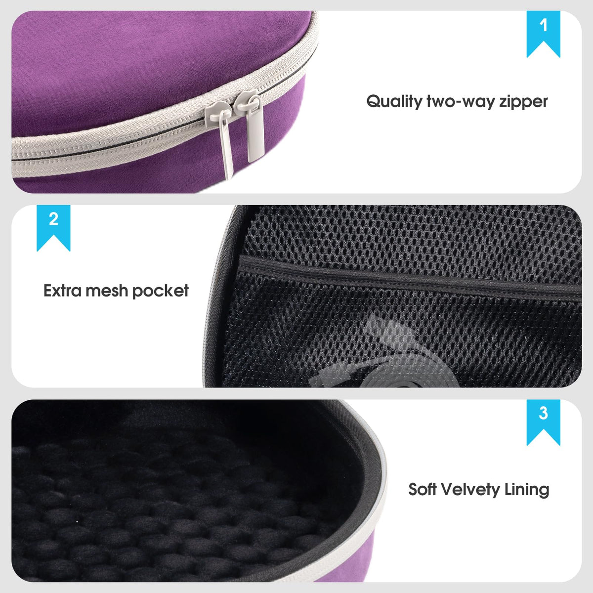 ProCase interior view with soft lining and organized space